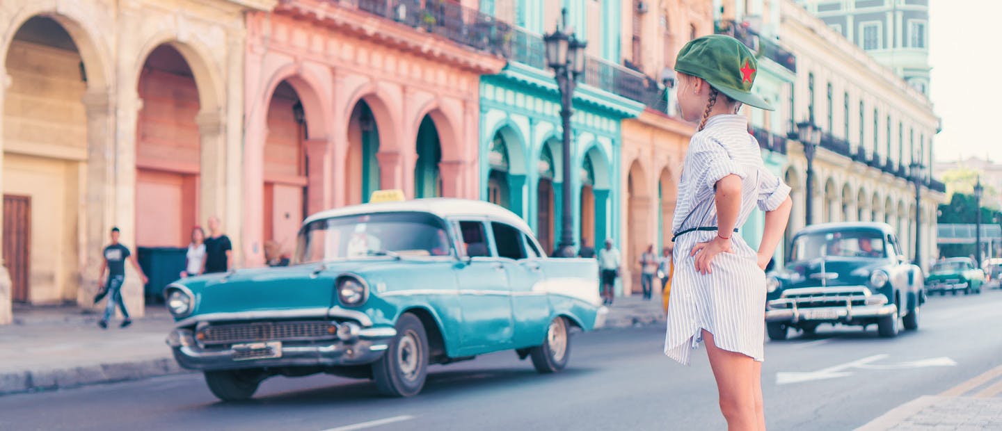 Family travellers in Cuba, Central America