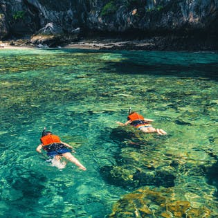 Family snorkelling in Thailand