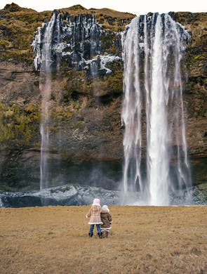 Family travellers in Iceland