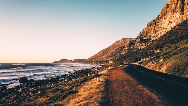 Sonnenuntergang in Südafrika