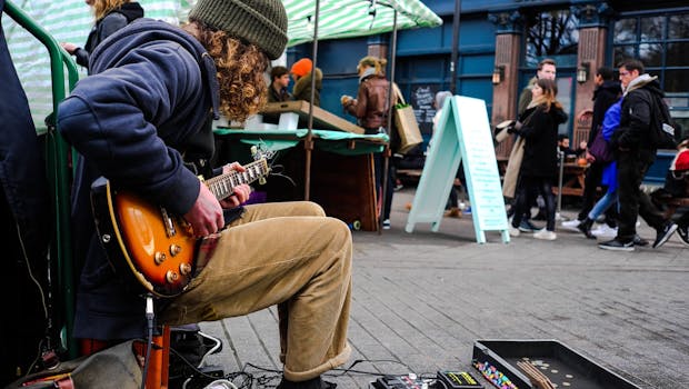 Strassenmusiker in England