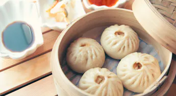 Die chinesische Delikatesse Banh Bao
