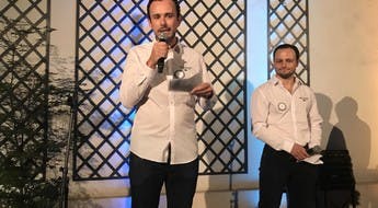 Eric La Bonnardière et Yvan Wibaux, fondateurs d'Evaneos, à la Voyagerie