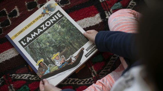 Tintin en Amazonie - Livre de voyage pour enfants
