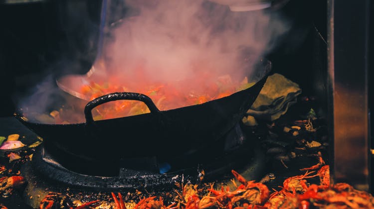 Traditionelles Wok in China