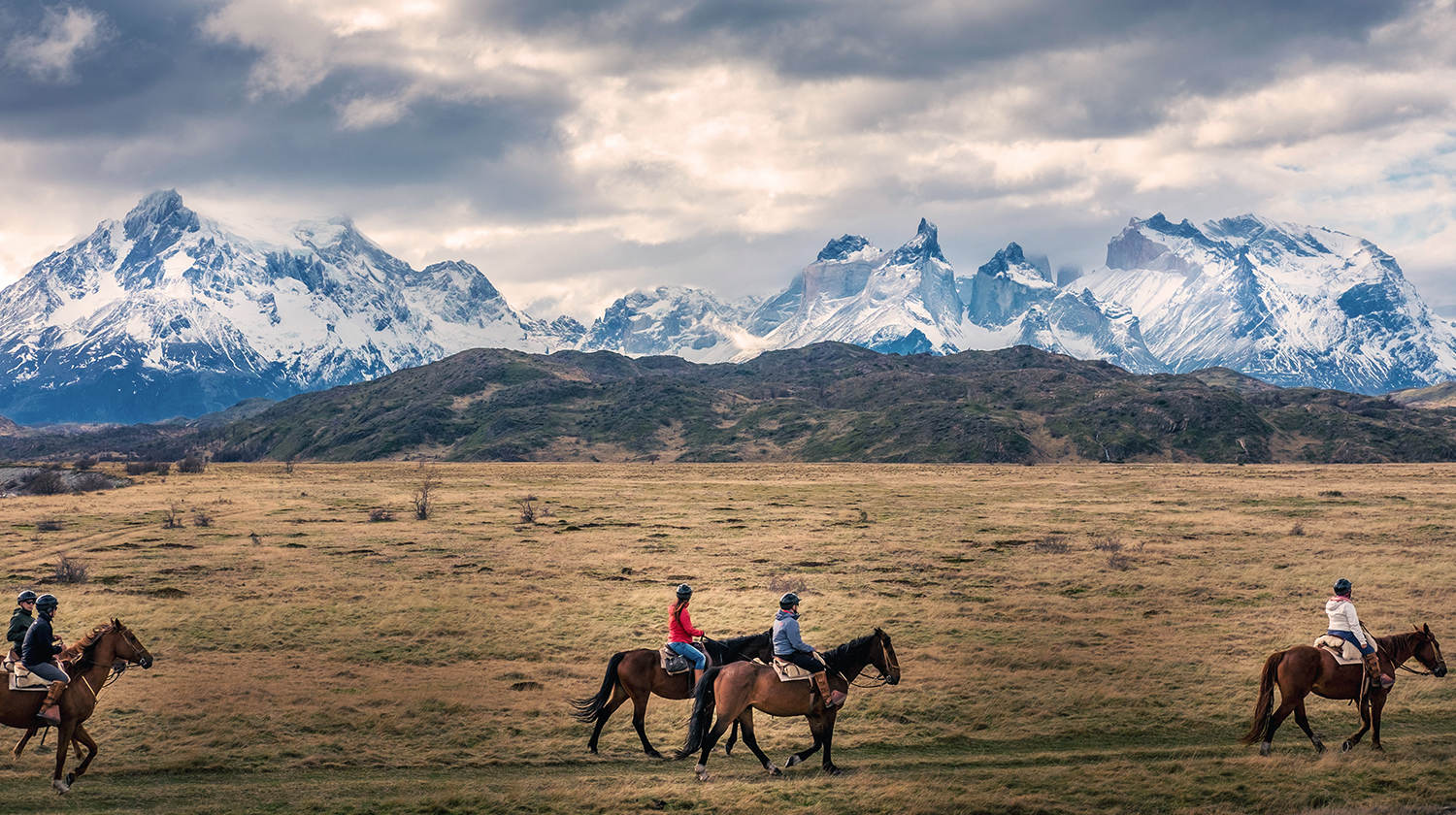 Reiter im Torres del Paine Nationalpark