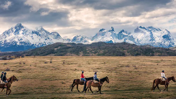 Reiter im Torres del Paine Nationalpark