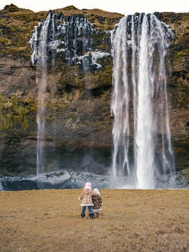 Family travellers in Iceland