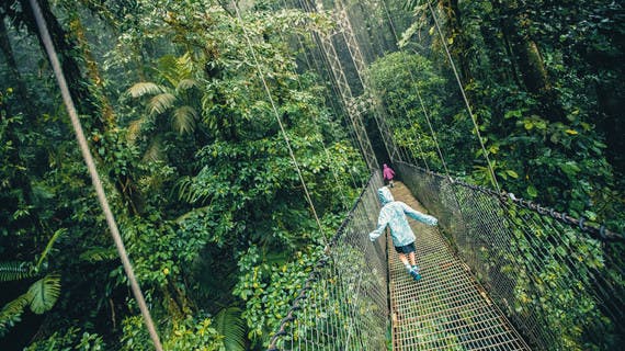 Exploring the hanging bridges in Costa Rica