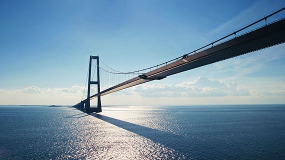 Die Öresundbrücke zwischen Dänemark und Schweden