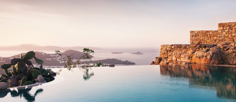 Ferienhaus in Griechenland mit Pool mit Meerblick