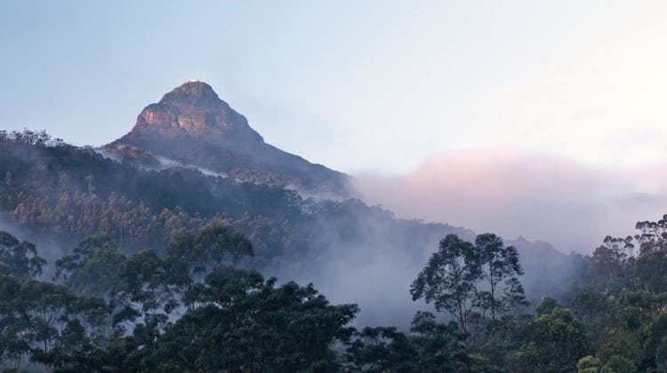 Sommets près de Kandy au Sri Lanka