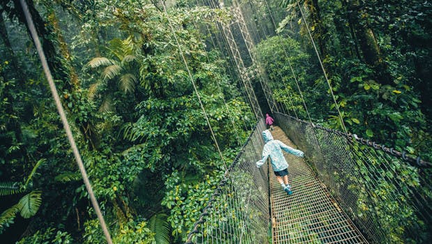 Exploring the hanging bridges in Costa Rica