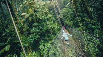 Exploring the hanging bridges in Costa Rica