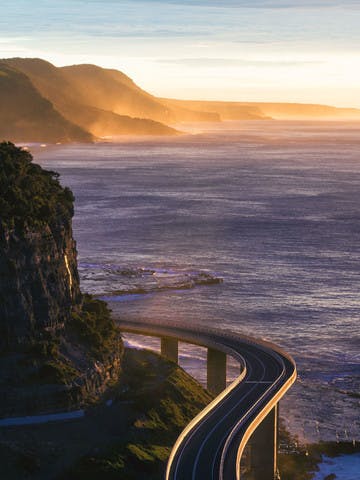 La route le long de la côte Est australienne, entre Melbourne et Sydney
