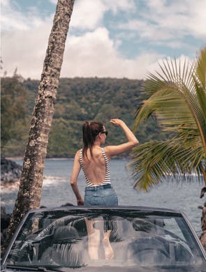 Balade en décapotable à Hawaï