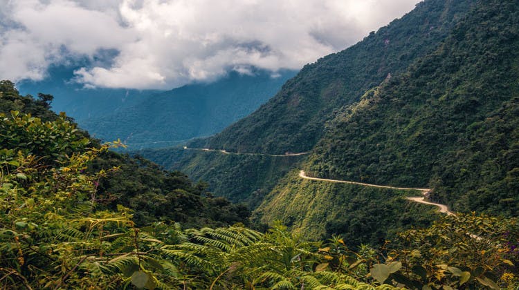 Die Yungas-Straße in Bolivien