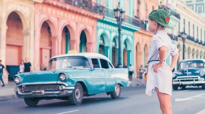 Family travellers in Cuba, Central America