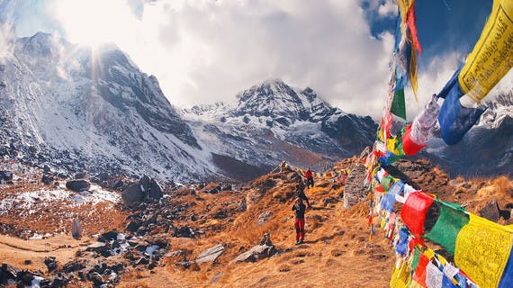 Randonneurs dans l'Annapurna