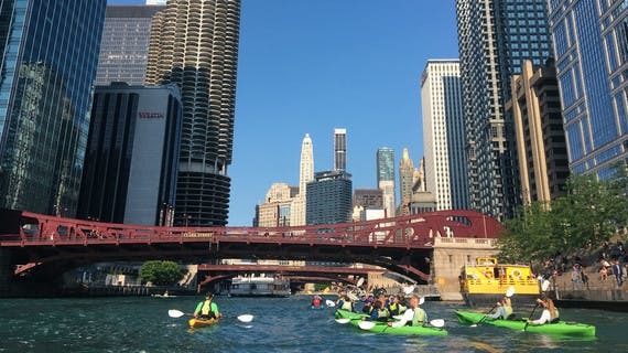 Balade en kayak sur la Chicago River