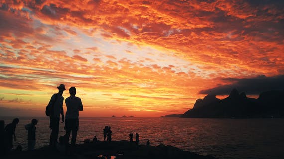Coucher de soleil à l'Arpoador, Rio de Janeiro