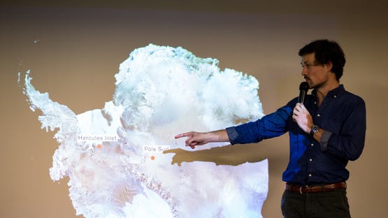 Itinéraire de Matthieu Tordeur en Antarctique