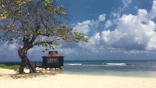 Plage de l'hôtel Half Moon en Jamaïque