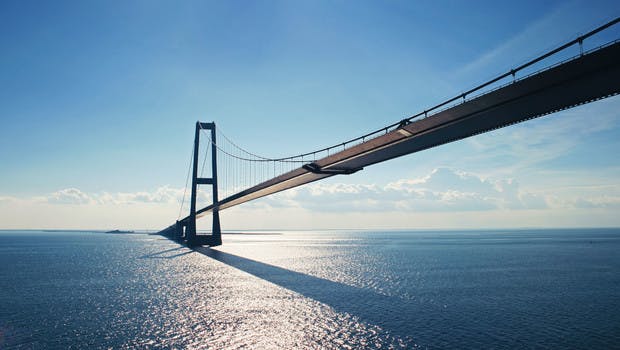 Die Öresundbrücke zwischen Dänemark und Schweden