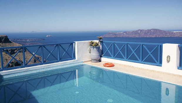 Ferienhaus in Griechenland mit Blick aufs Meer