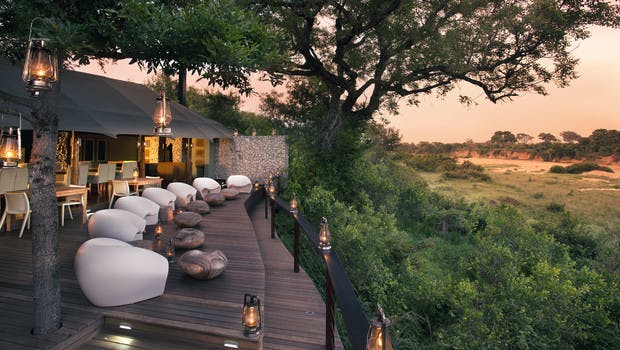 Terrasse du andBeyond Ngala Safari Lodge