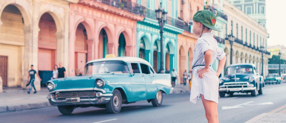 Family travellers in Cuba, Central America