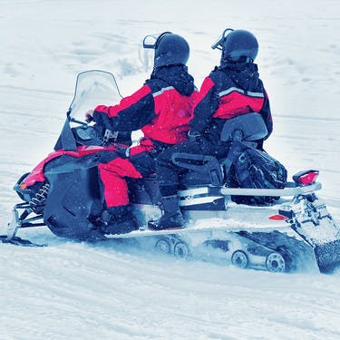 Snowmobiling Across Myrdalsjokull Glacier