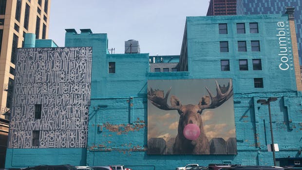 Un mur peint du Wabash Art Corridor à Chicago