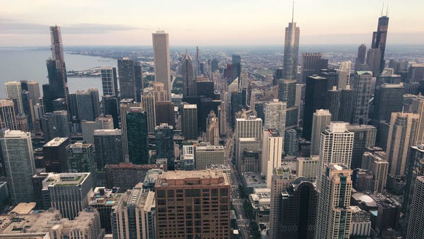 La skyline de Chicago depuis Chicago 360°
