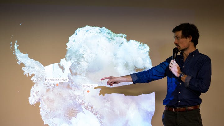 Itinéraire de Matthieu Tordeur en Antarctique