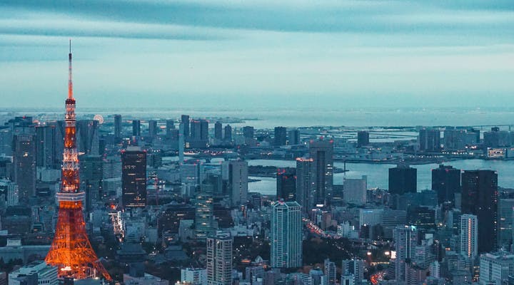 Vue panoramique de Tokyo avec la Tokyo Tower