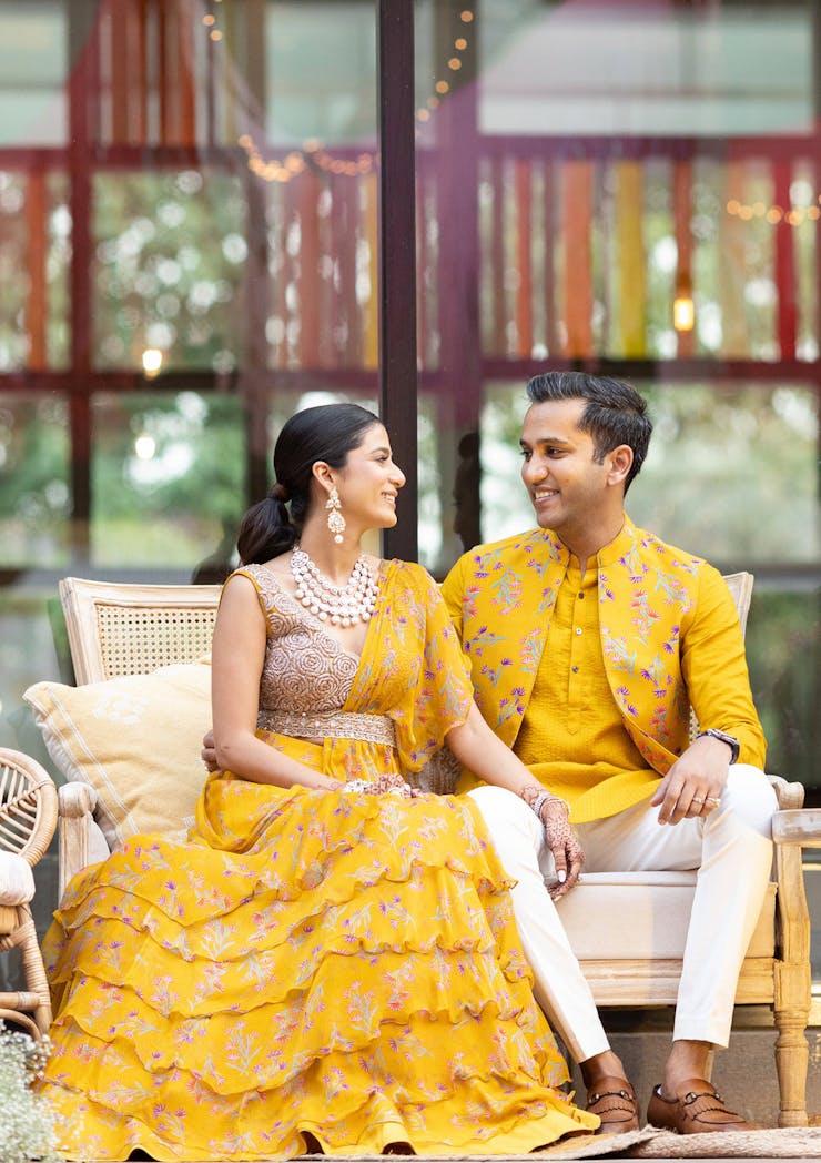 Best haldi dress for brides