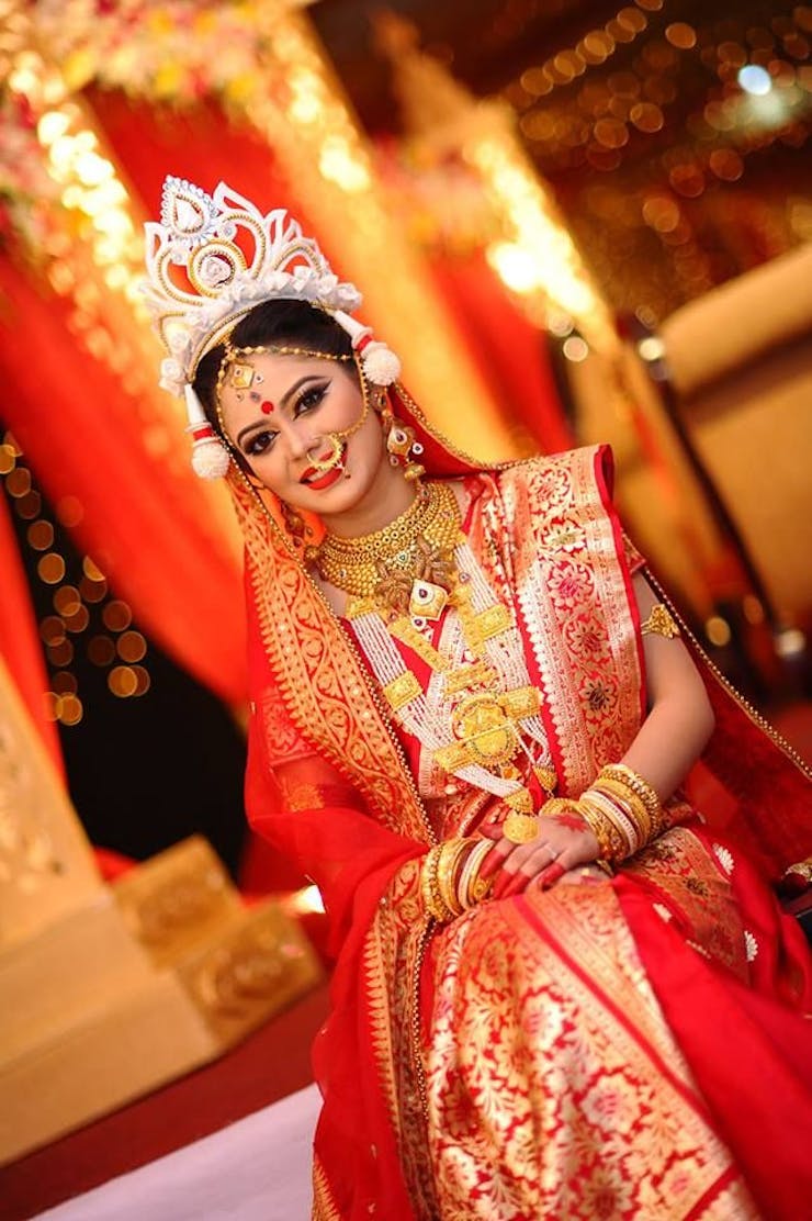 Bengali wedding traditional saree