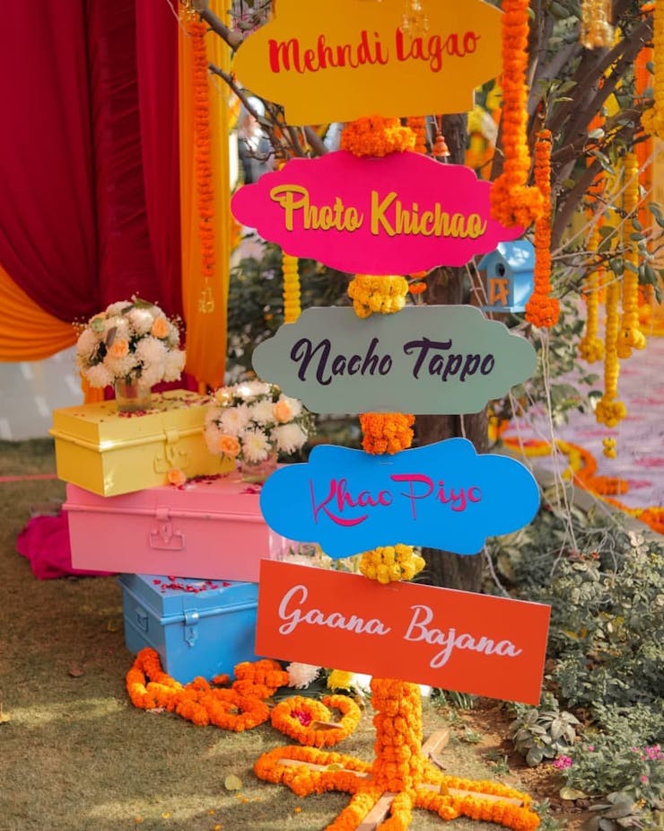 colorful pre wedding decoration ideas