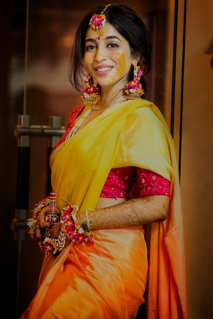 Bengali Haldi Ceremony Dress