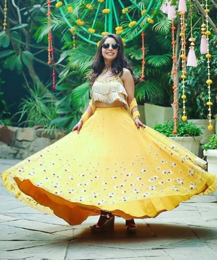 Best haldi dress for brides