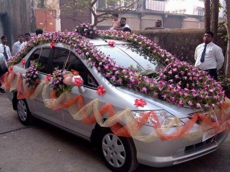 car flower decoration