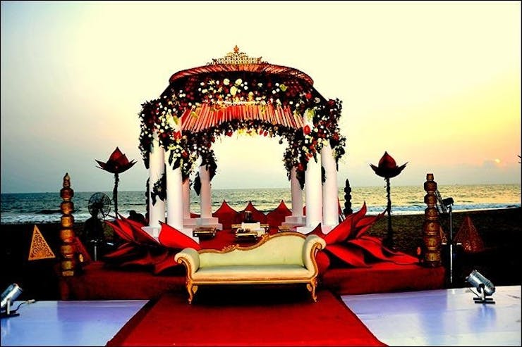 beachside mehndi decoration