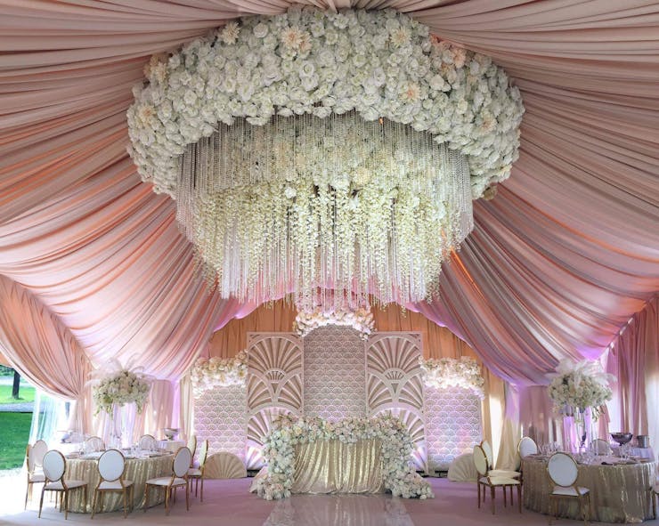 floral canopy ceiling decor ideas