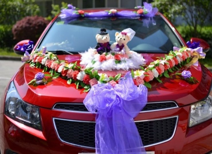 bengali wedding car decoration