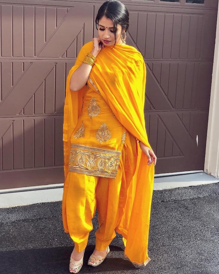 Best haldi dress for brides