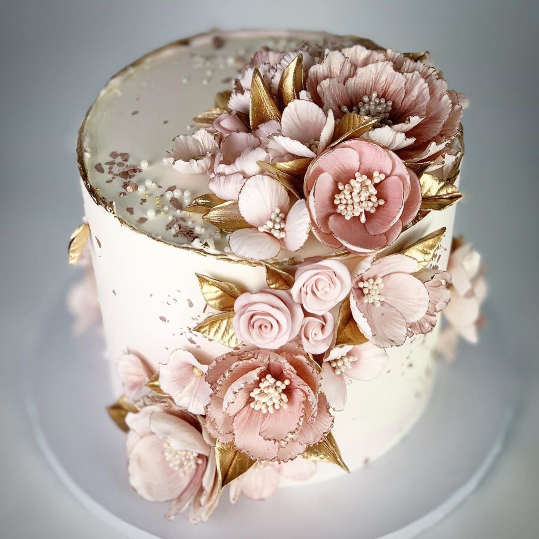 Beautiful Engagement Cake in Rose Gold Beauty 💞 #cake #cakedecorating  #cakeoftheday - YouTube