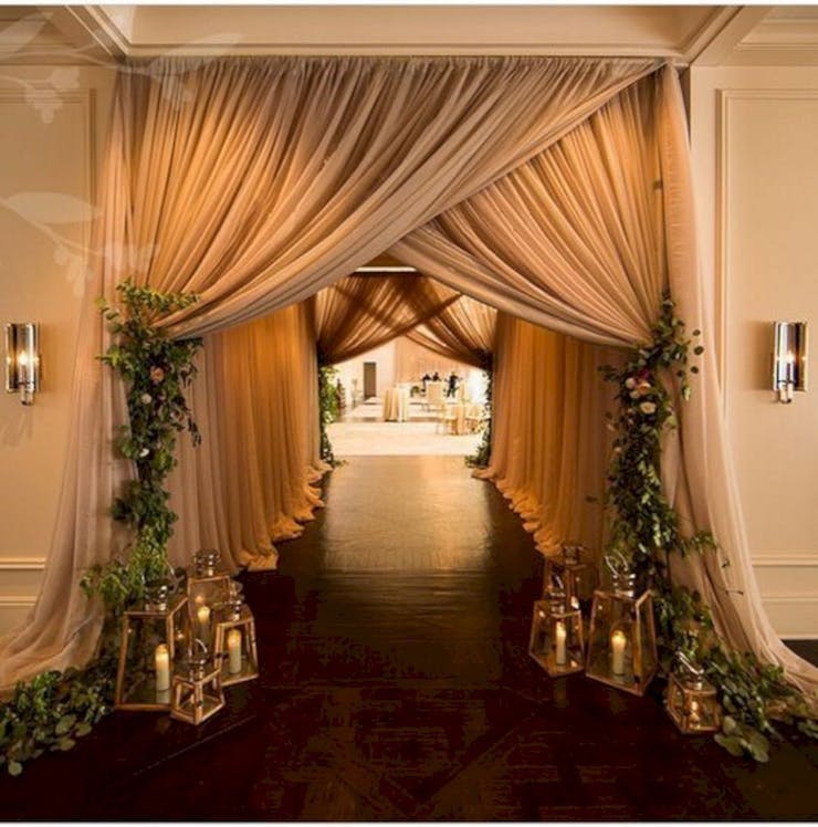 elegant wedding entrance decoration