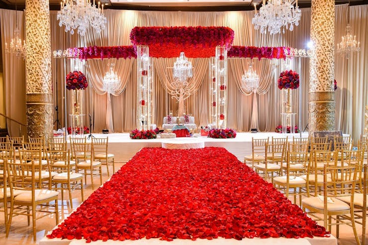 mandap decor with flower