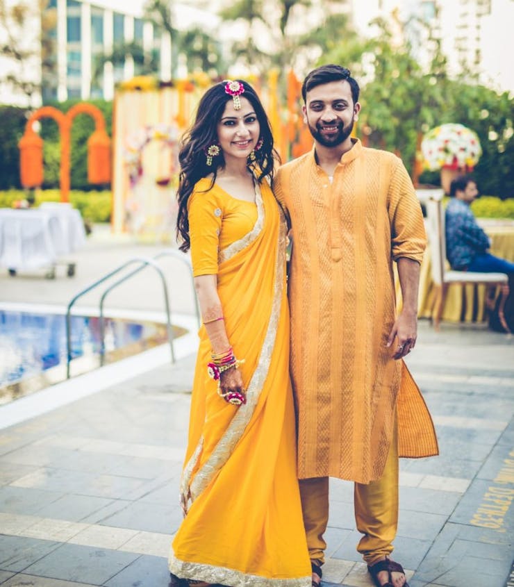 Best haldi dress for brides